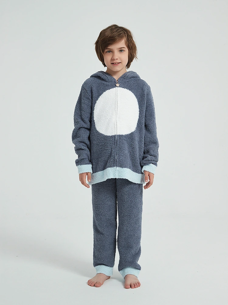 Drenge efterår og vinter fleece pyjamas
